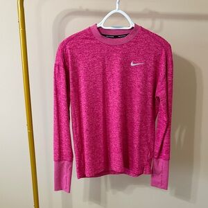 Nike Heathered Pink Long Sleeve Top